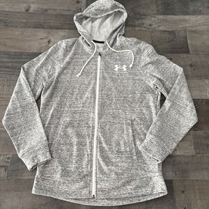Under Armour Hoodie Jacket Mens Size Small Gray Full Zip